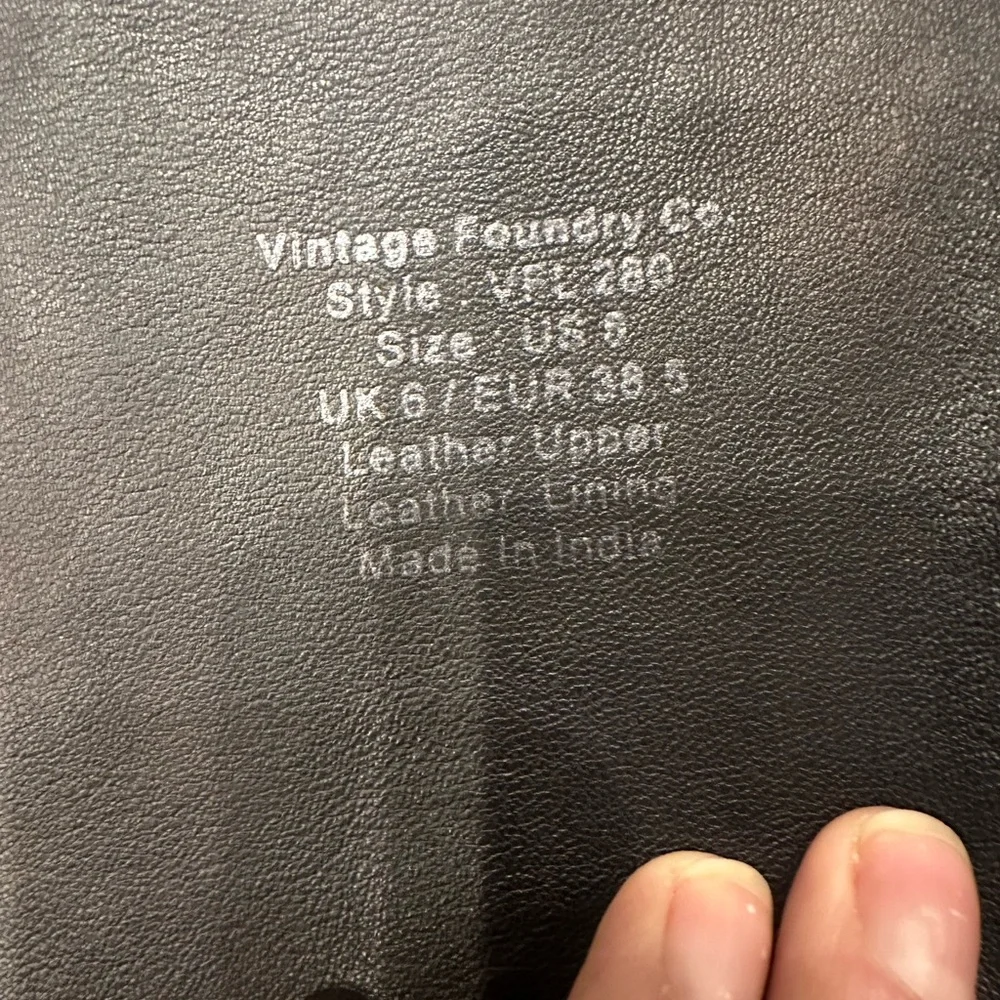 VINTAGE FOUNDRY CO Women's Jenny Riding Leather Boot Black US 8 M EU 38.5 UK 6